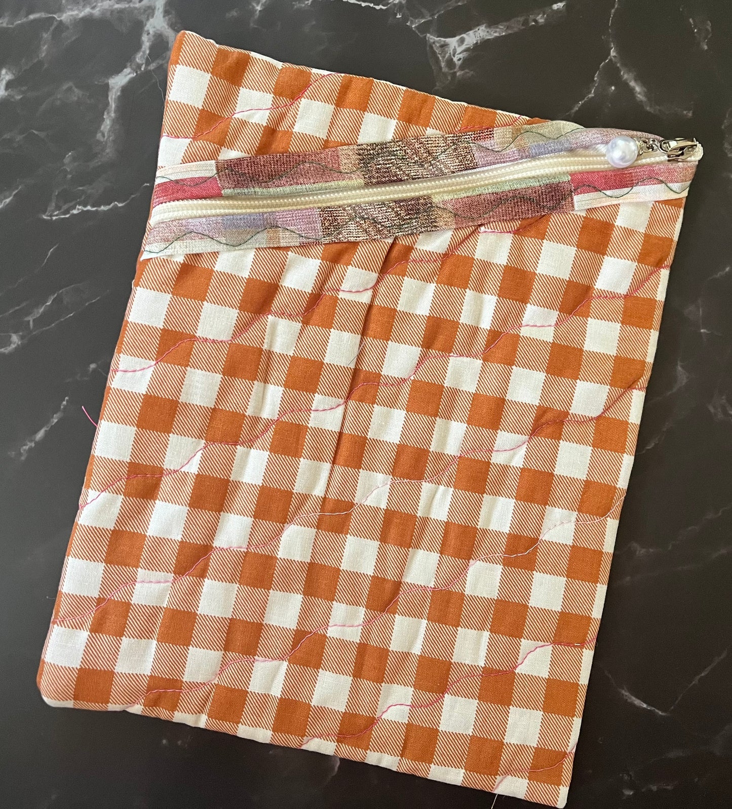 Spice Plaid Book Sleeve - Large
