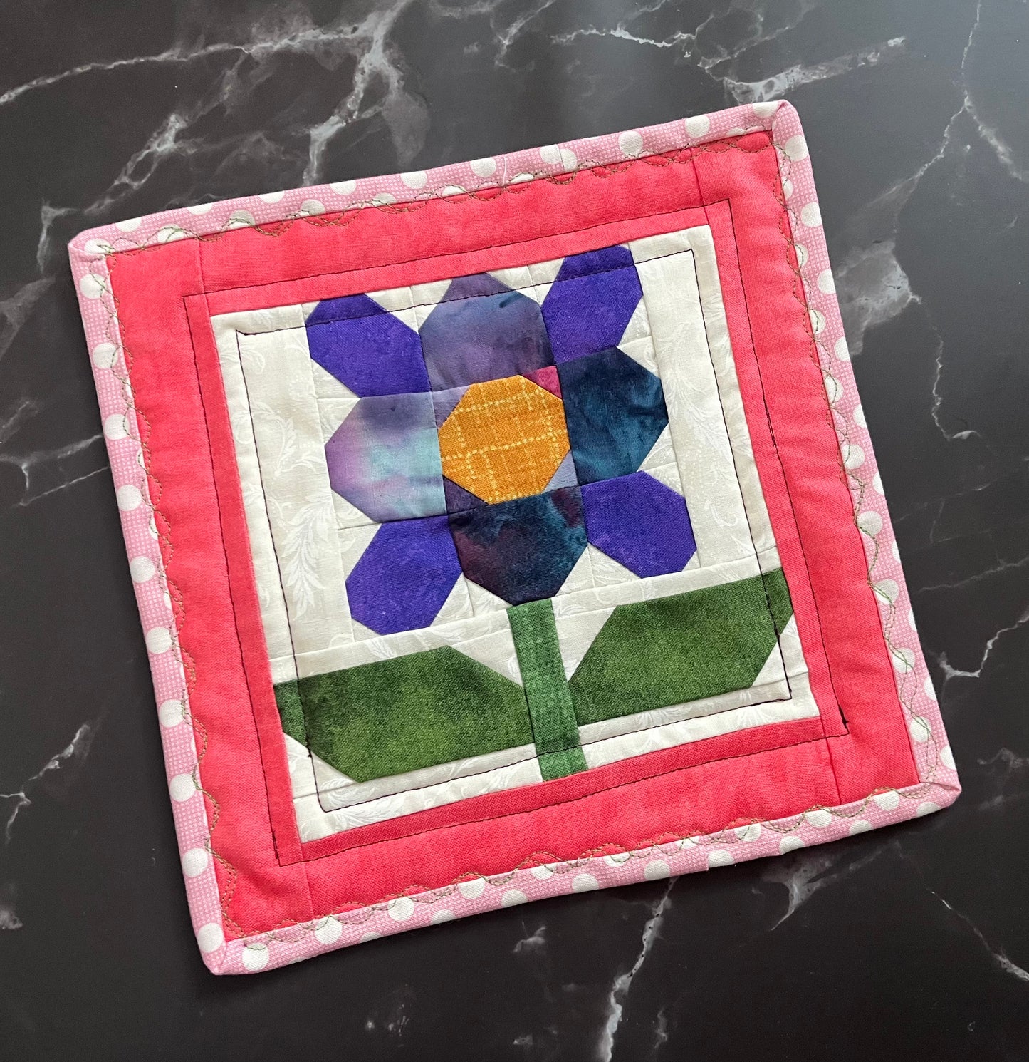 Purple Flower Pot Holder