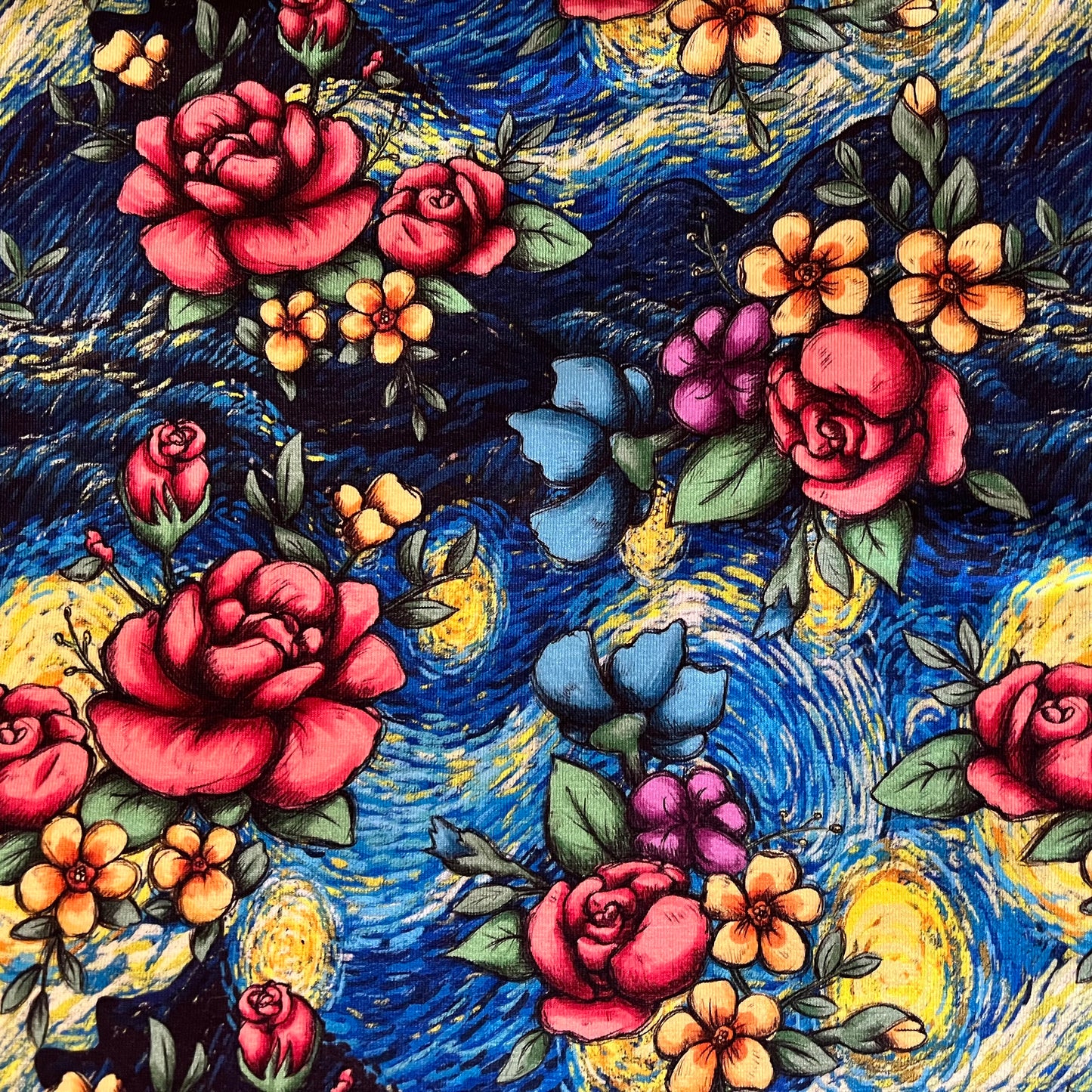 Floral Starry Night Twist Front Headband