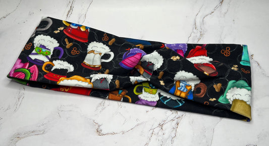 Beer on Black Twist Headband