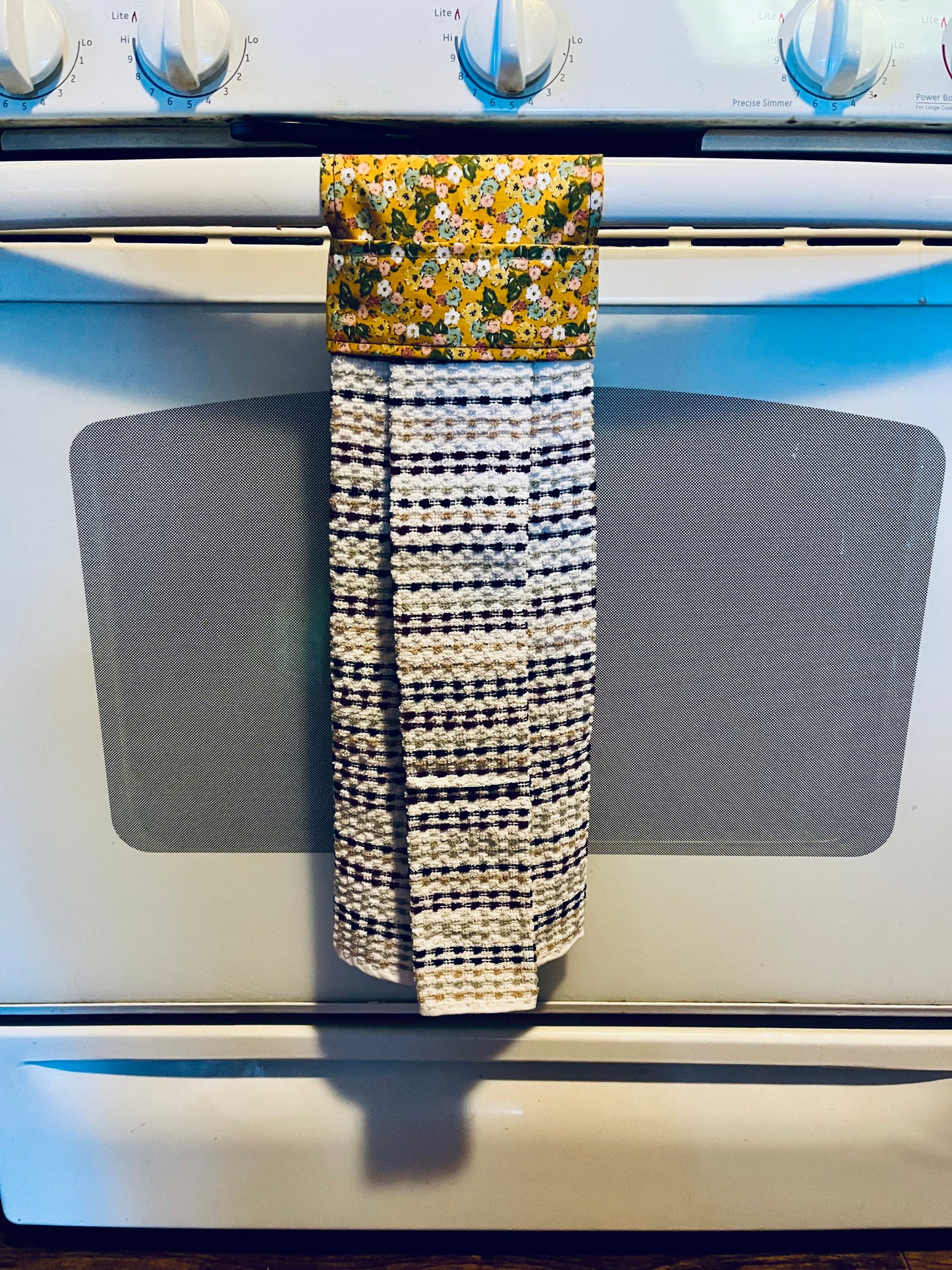 Yellow Floral Hanging Towel