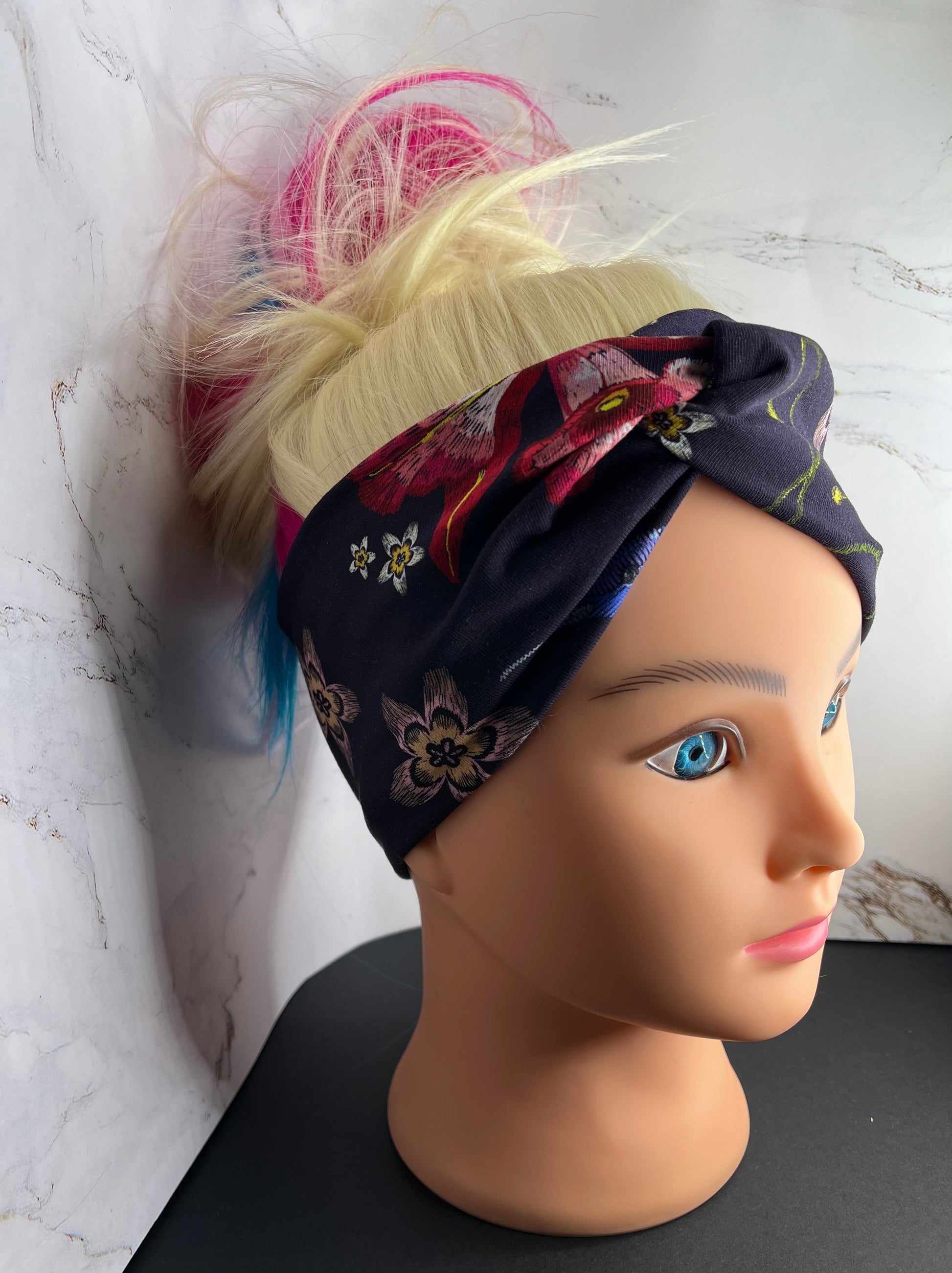 Stitched Birds Twist Knot Headband
