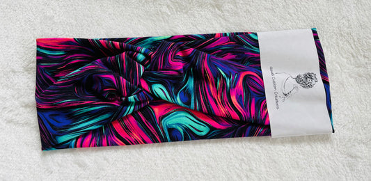 Melted Pink and Purple Twist Headband