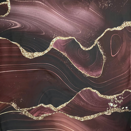 Burgundy Agate Knot Headband