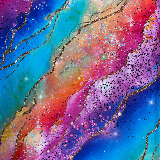 Rainbow Geode Twist Front Headband  - Pre-order